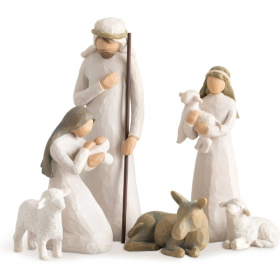 Krippenfiguren-Set 6-teilig "Heilige Familie"